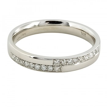 18ct white gold Diamond Wedding Ring size M